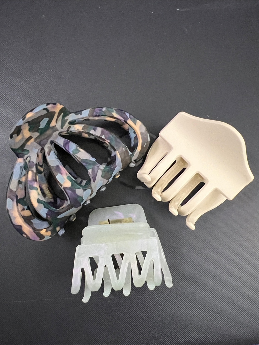 Anthropologie Hair Claw Clips Set - Multicolor, Cream, Pearl